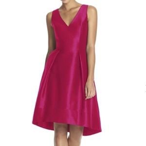 Alfred Sung V-neck High-low dress